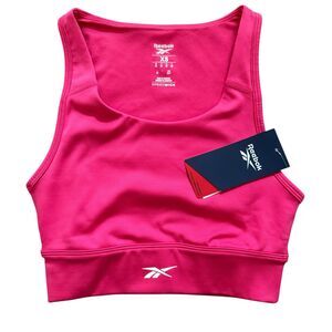 NWT Reebok Women's ID Train High Support Bra Size XS Bold Hot Pink Top